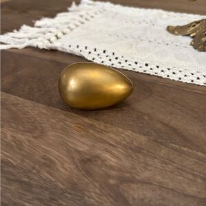 Vintage Brass Decorative Egg Paperweight